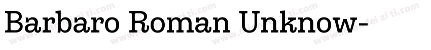 Barbaro Roman Unknow字体转换